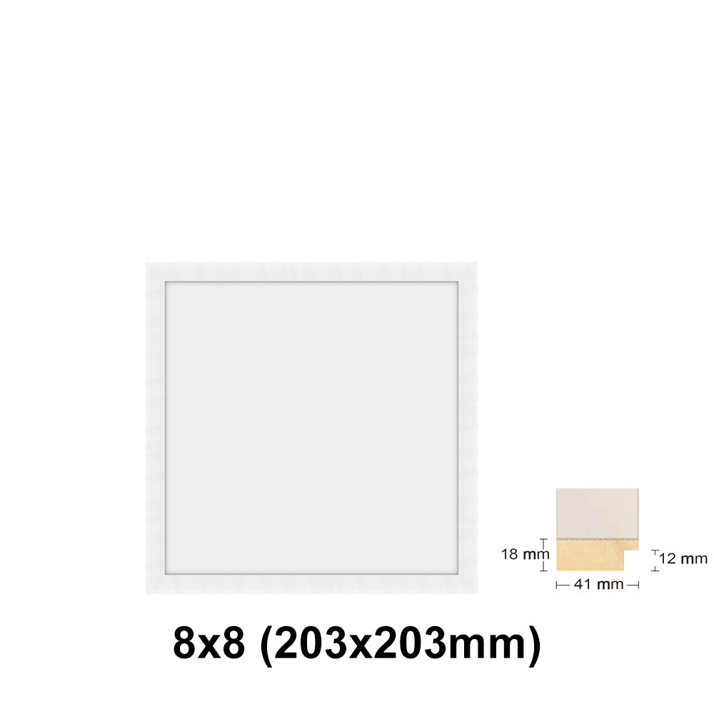 Wooden Square, White Photo frame, White picture frame, 8x8" - 24x24"