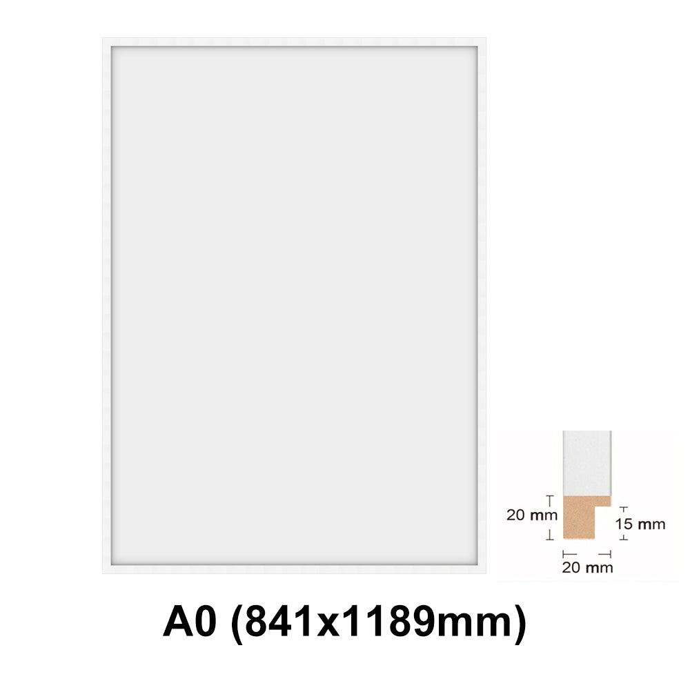 Wooden white Photo frame, White picture frame, AO, A1, A2, A3, A4 size, 4 styles