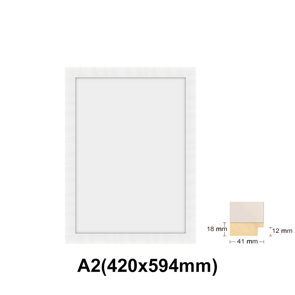 Wooden white Photo frame, White picture frame, AO, A1, A2, A3, A4 size, 4 styles
