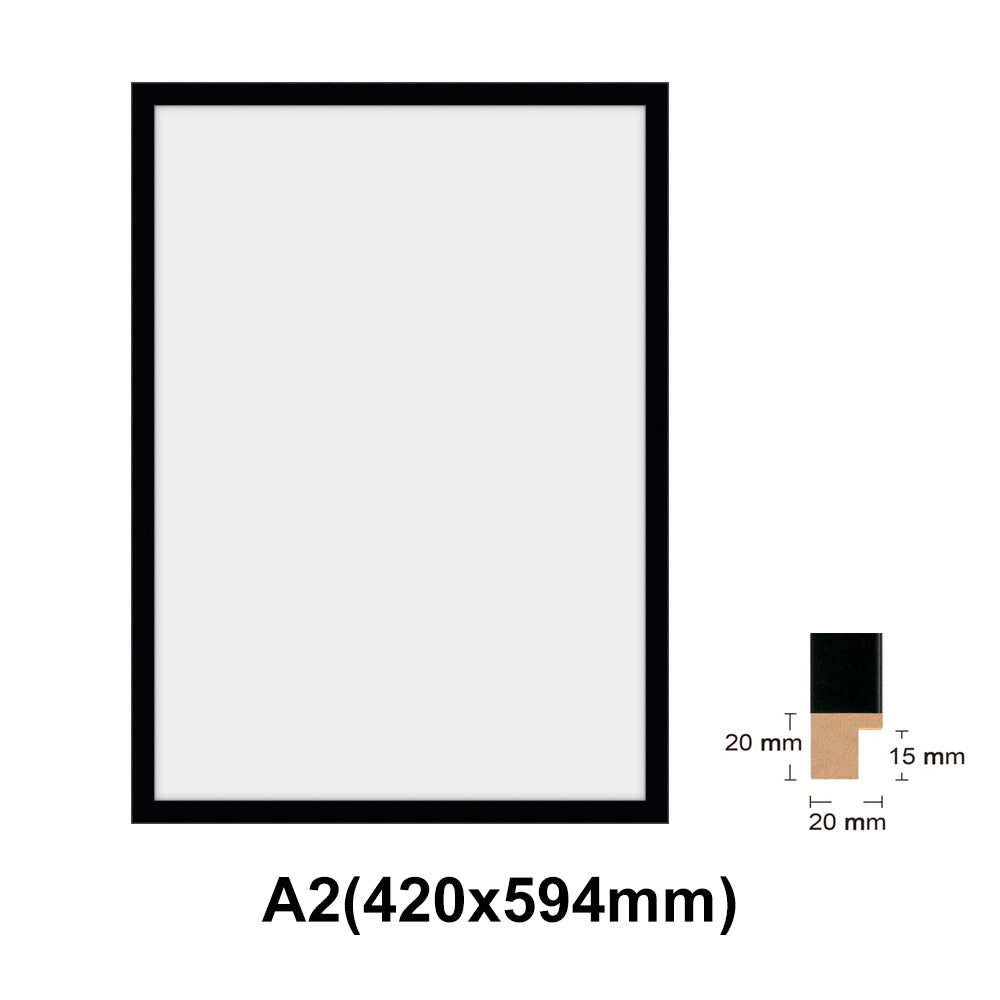 Wooden Black Photo frame, Black Picture Frame, AO, A1, A2, A3, A4 size, 4 styles