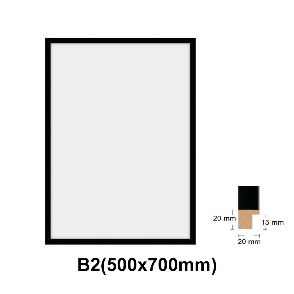 Wooden Black Photo frame, Black picture frame, B1(700x1000mm), B2(500x700mm), B3