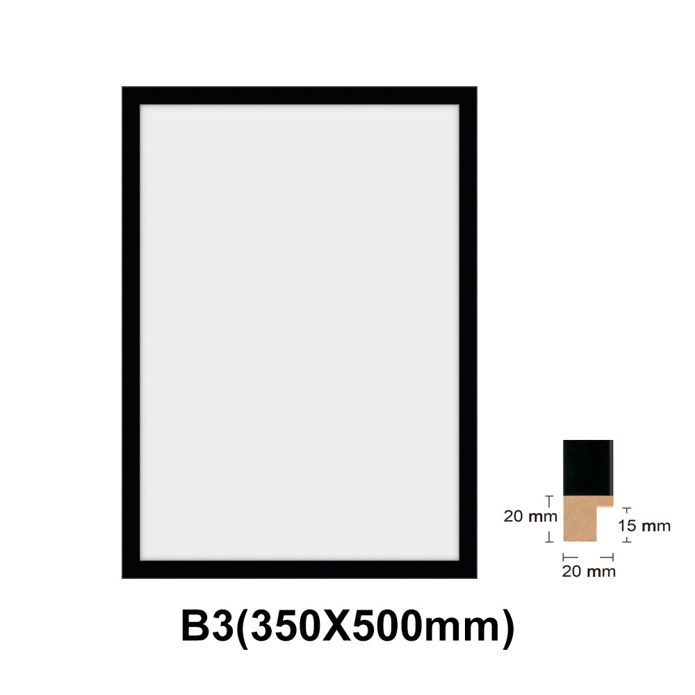 Wooden Black Photo frame, Black picture frame, B1(700x1000mm), B2(500x700mm), B3