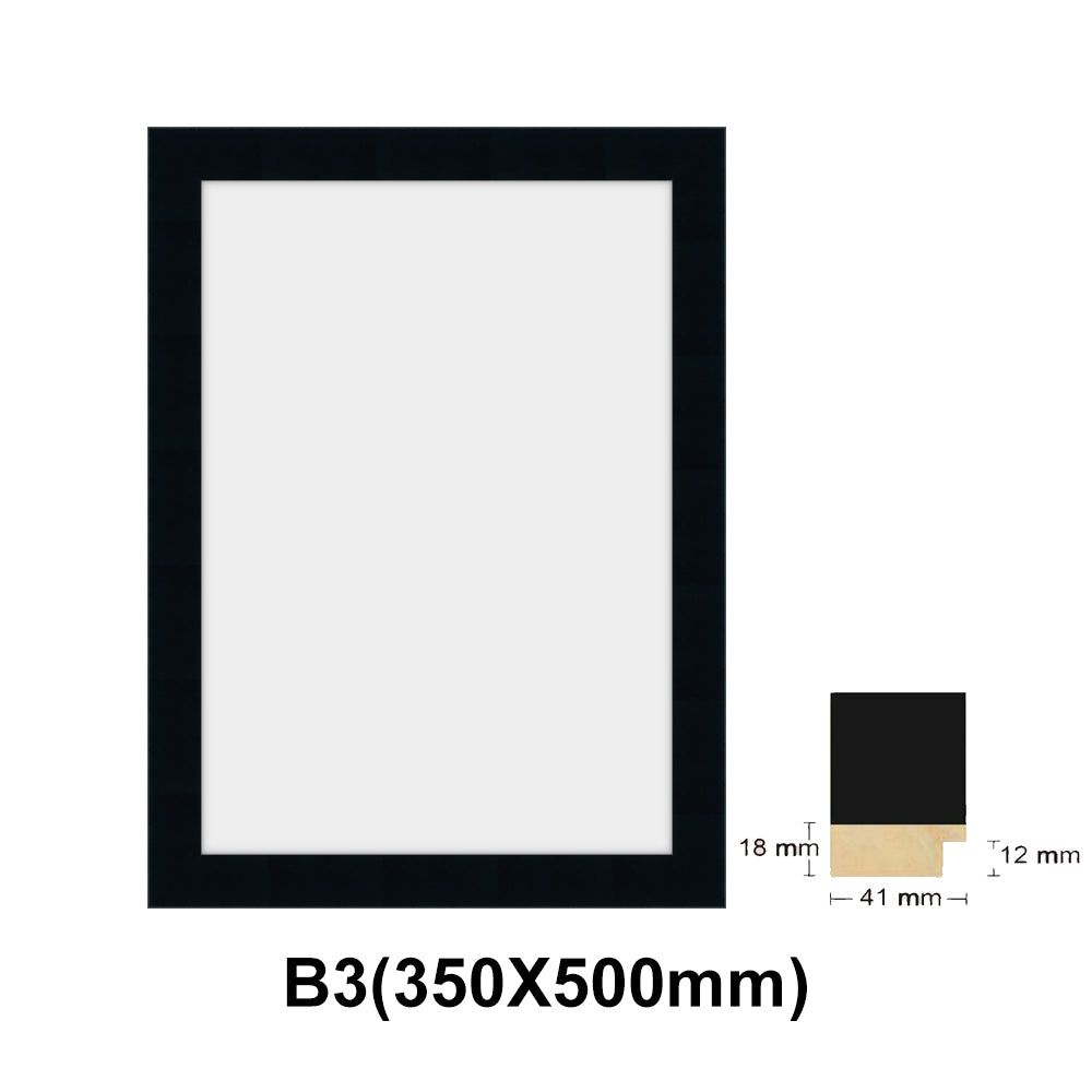Wooden Black Photo frame, Black picture frame, B1(700x1000mm), B2(500x700mm), B3