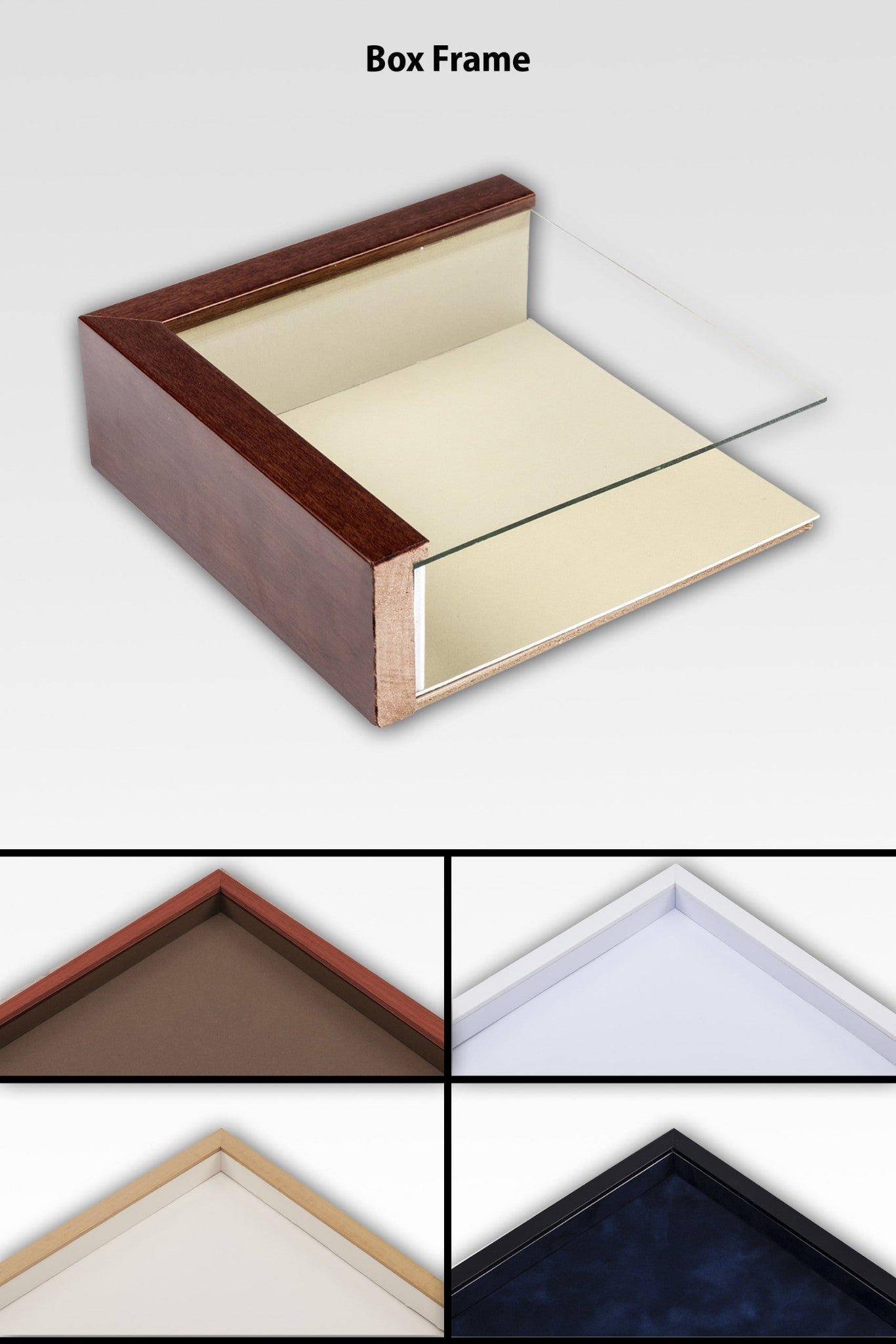 Deep Box Frames 3D Display Wooden Timber Deep Frame with Mat DIY Craft Memory