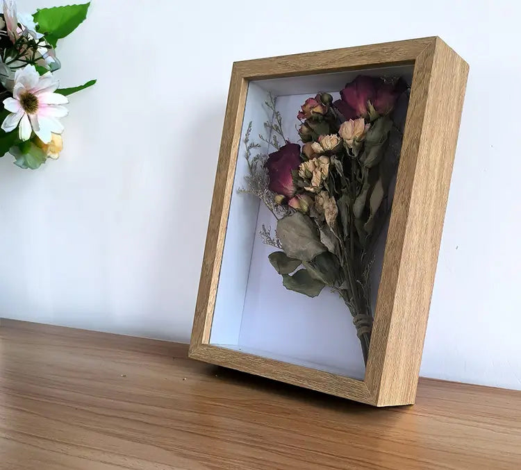 1:1 1:2 Deep Box Frames 3D Display Wooden Timber Frame with Mat DIY Craft Memory