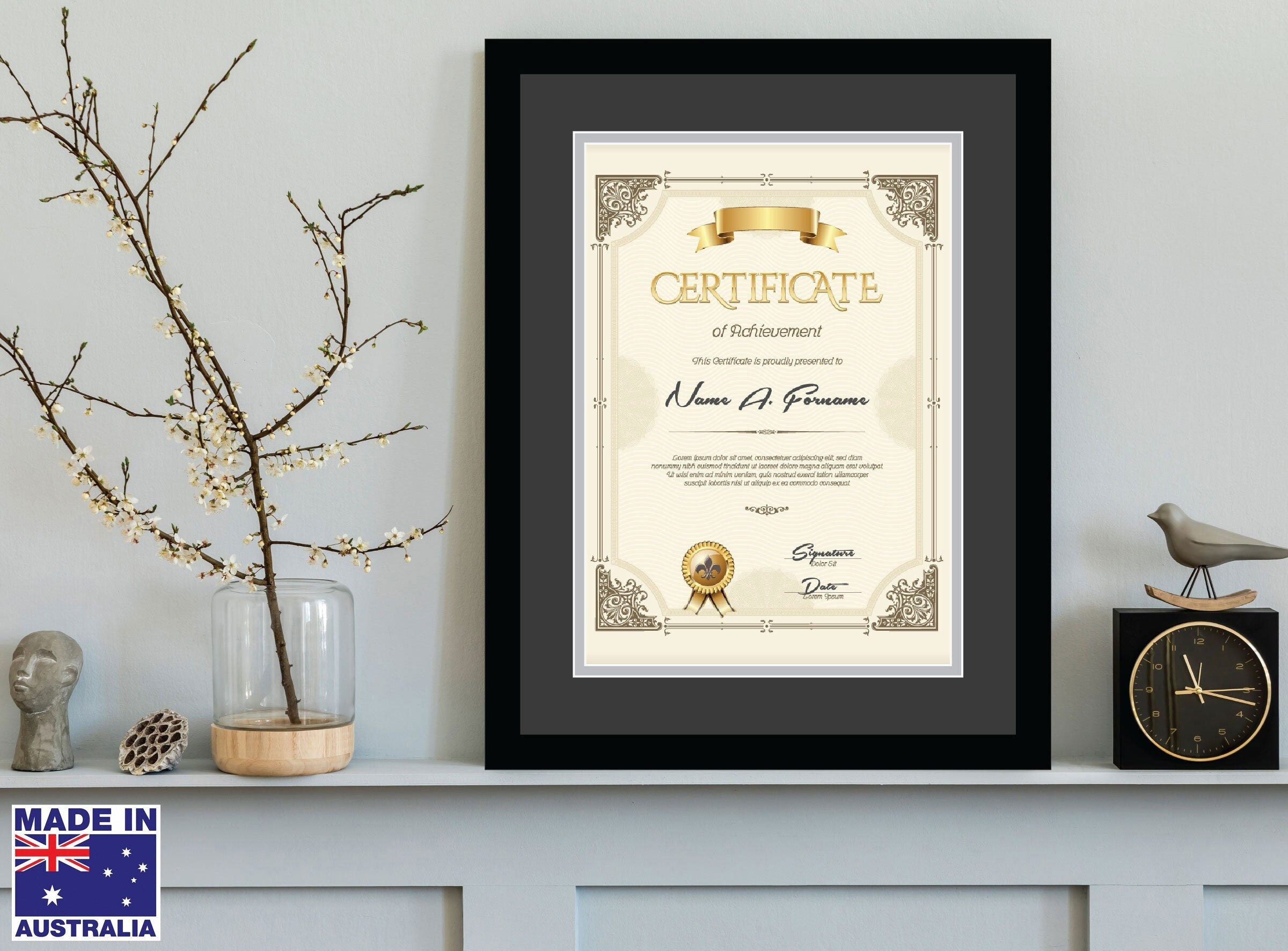 Certificate Frame - A3 Window - Double Mat – Art Print On Demand