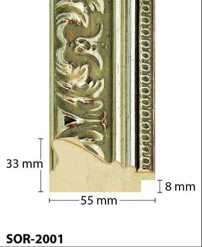 Ornate Silver Classic Photo Frame Handmade Timber Picture Frame - All Sizes