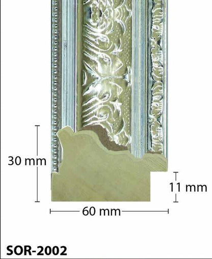 Ornate Silver Classic Photo Frame Handmade Timber Picture Frame - All Sizes