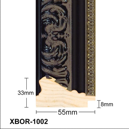 Thick Ornate Black Chunky Photo Frame Handmade Timber Picture Frame - All Sizes