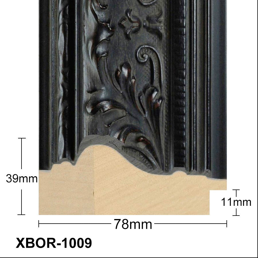 Thick Ornate Black Chunky Photo Frame Handmade Timber Picture Frame - All Sizes