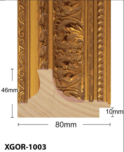 Thick Ornate Gold Chunky Photo Frame Handmade Timber Picture Frame - All Sizes