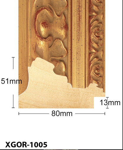 Thick Ornate Gold Chunky Photo Frame Handmade Timber Picture Frame - All Sizes