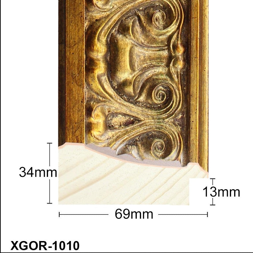 Thick Ornate Gold Chunky Photo Frame Handmade Timber Picture Frame - All Sizes