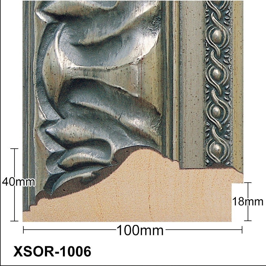 Thick Ornate Silver Chunky Photo Frame Handmade Timber Picture Frame - All Sizes