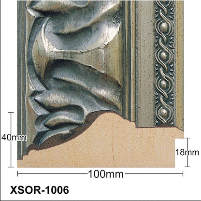 Thick Ornate Silver Chunky Photo Frame Handmade Timber Picture Frame - All Sizes