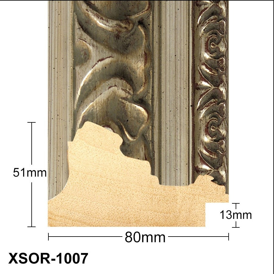 Thick Ornate Silver Chunky Photo Frame Handmade Timber Picture Frame - All Sizes