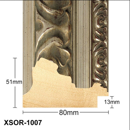 Thick Ornate Silver Chunky Photo Frame Handmade Timber Picture Frame - All Sizes