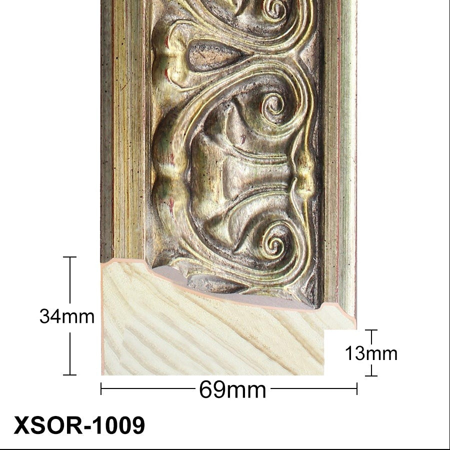 Thick Ornate Silver Chunky Photo Frame Handmade Timber Picture Frame - All Sizes