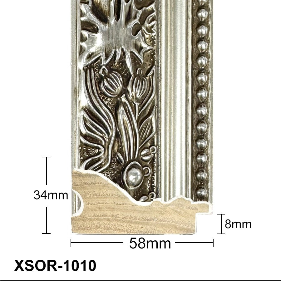 Thick Ornate Silver Chunky Photo Frame Handmade Timber Picture Frame - All Sizes