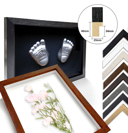 Embossed Box Frame 3D Display Wooden Deep DIY Craft Memory Case Gift Home Office