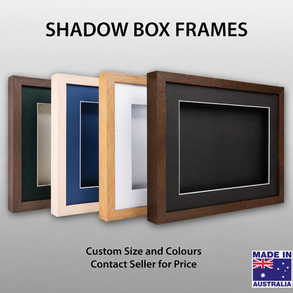 Shadow Box Deep Frame Handmade Wooden Timber Frame - All Sizes