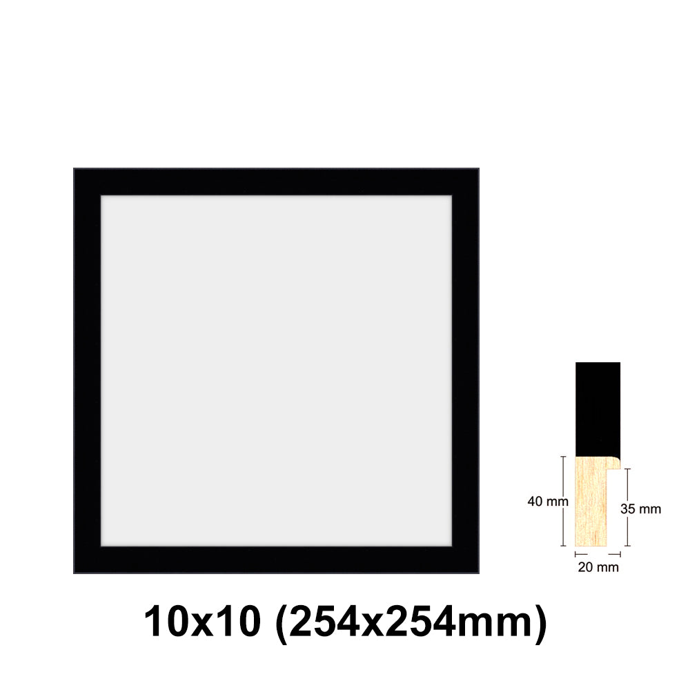 Wooden Square Black Photo frame, picture frame, 8x8", 10x10", 12x12", 16x16", 20