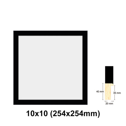 Wooden Square Black Photo frame, picture frame, 8x8", 10x10", 12x12", 16x16", 20