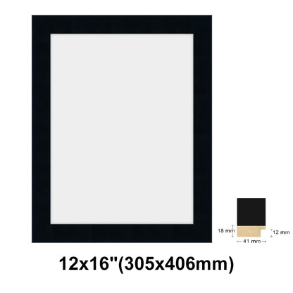 Wooden Square Black Photo frame, picture frame, 8x8", 10x10", 12x12", 16x16", 20