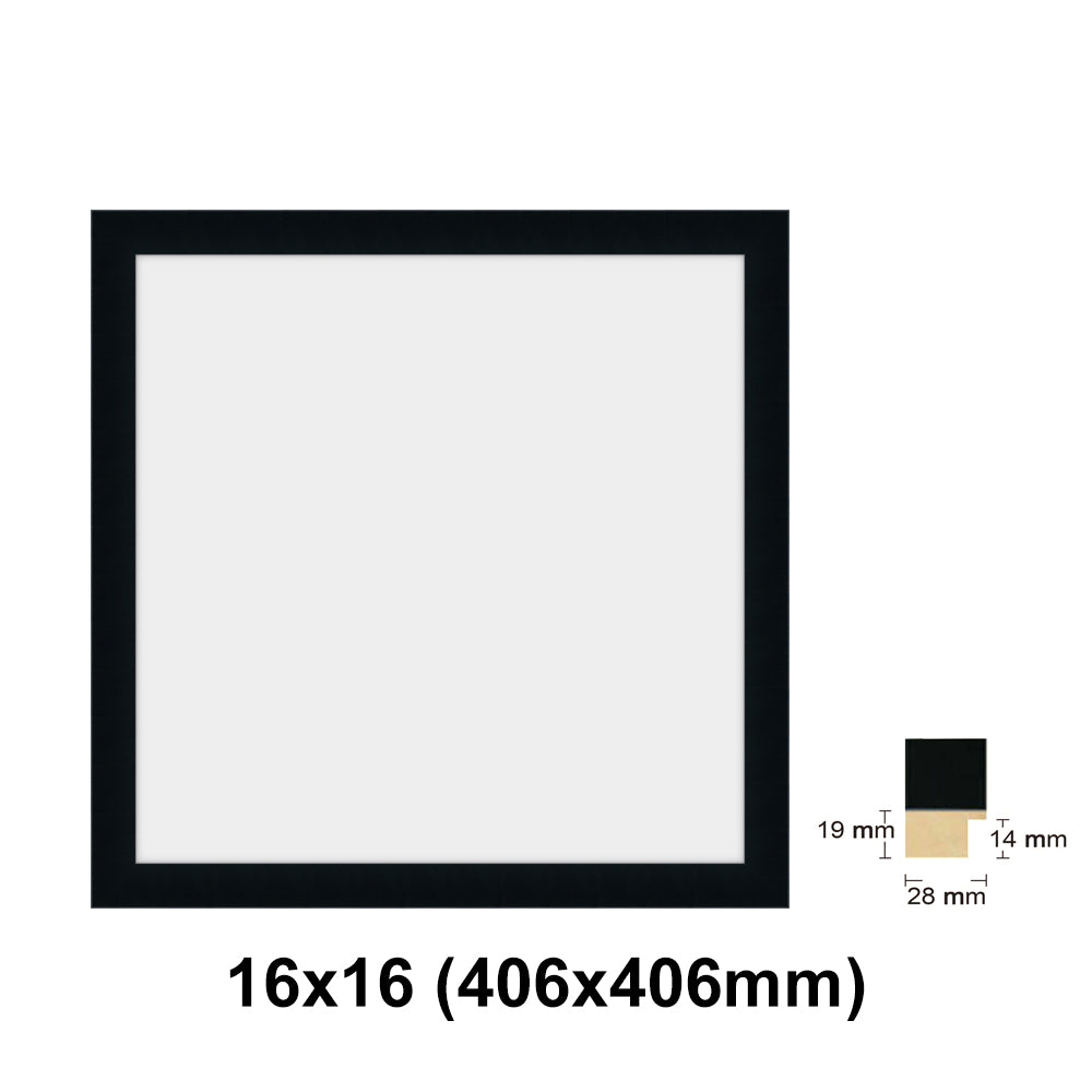 Wooden Square Black Photo frame, picture frame, 8x8", 10x10", 12x12", 16x16", 20