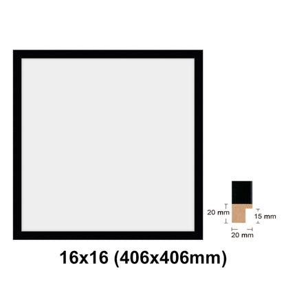 Wooden Square Black Photo frame, picture frame, 8x8", 10x10", 12x12", 16x16", 20