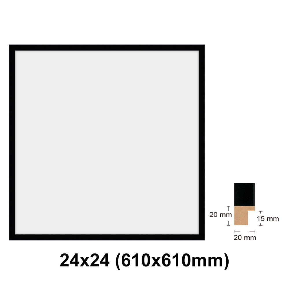 Wooden Square Black Photo frame, picture frame, 8x8", 10x10", 12x12", 16x16", 20