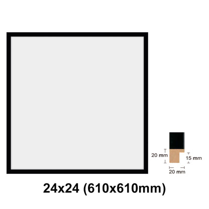 Wooden Square Black Photo frame, picture frame, 8x8", 10x10", 12x12", 16x16", 20