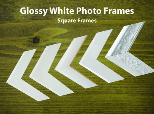 Square Glossy White Photo Frames 8x8", 10x10", 12x12", 14x14", 16x16" size AU Ma