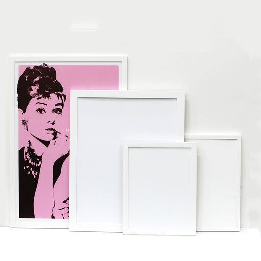 Wooden white Photo frame, White picture frame, AO, A1, A2, A3, A4 size, 4 styles