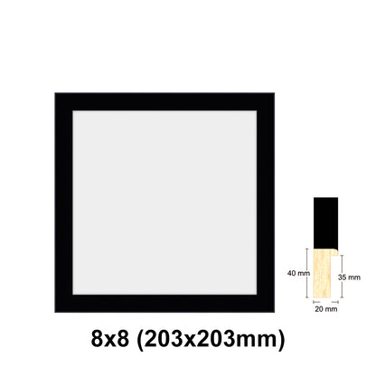 Wooden Square Black Photo frame, picture frame, 8x8", 10x10", 12x12", 16x16", 20