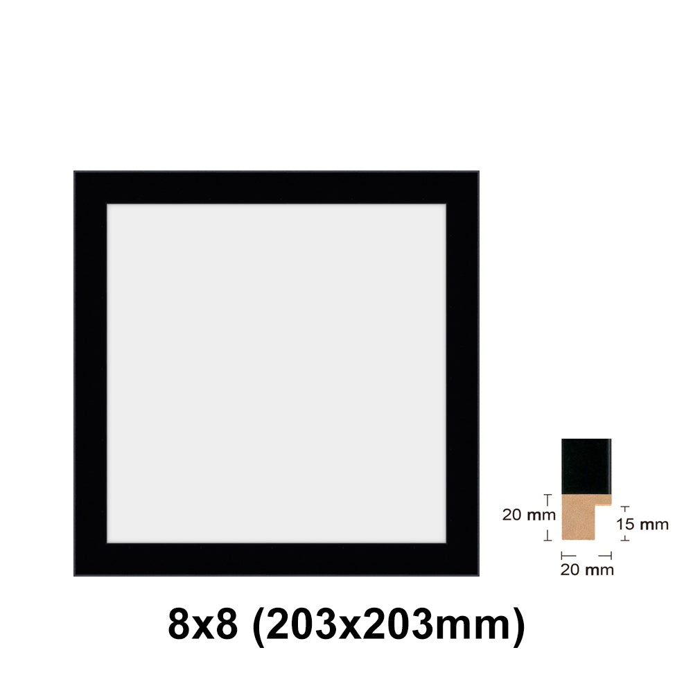 Wooden Square Black Photo frame, picture frame, 8x8", 10x10", 12x12", 16x16", 20