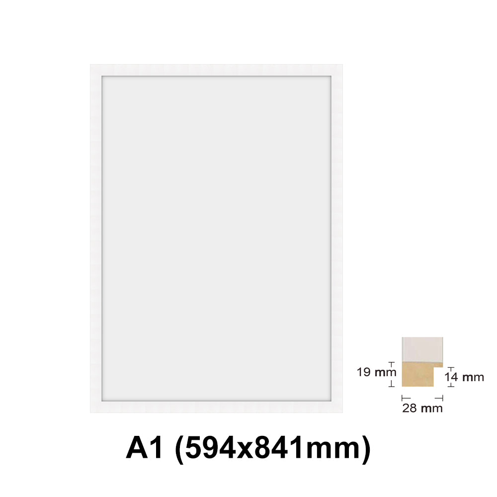 Wooden white Photo frame, White picture frame, AO, A1, A2, A3, A4 size, 4 styles
