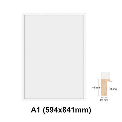 Wooden white Photo frame, White picture frame, AO, A1, A2, A3, A4 size, 4 styles