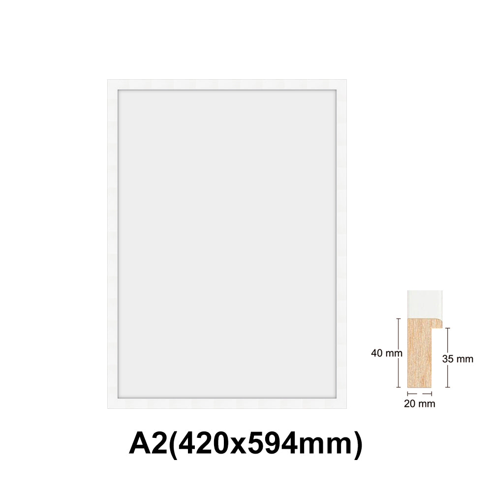 Wooden white Photo frame, White picture frame, AO, A1, A2, A3, A4 size, 4 styles