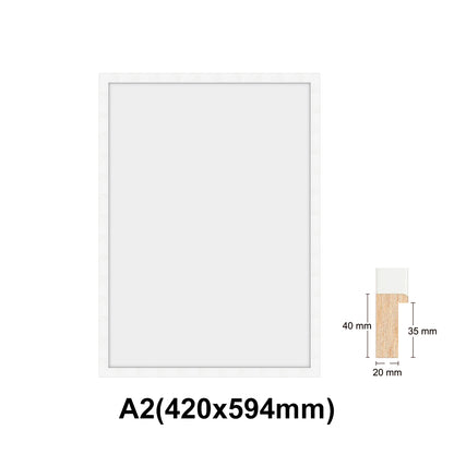 Wooden white Photo frame, White picture frame, AO, A1, A2, A3, A4 size, 4 styles