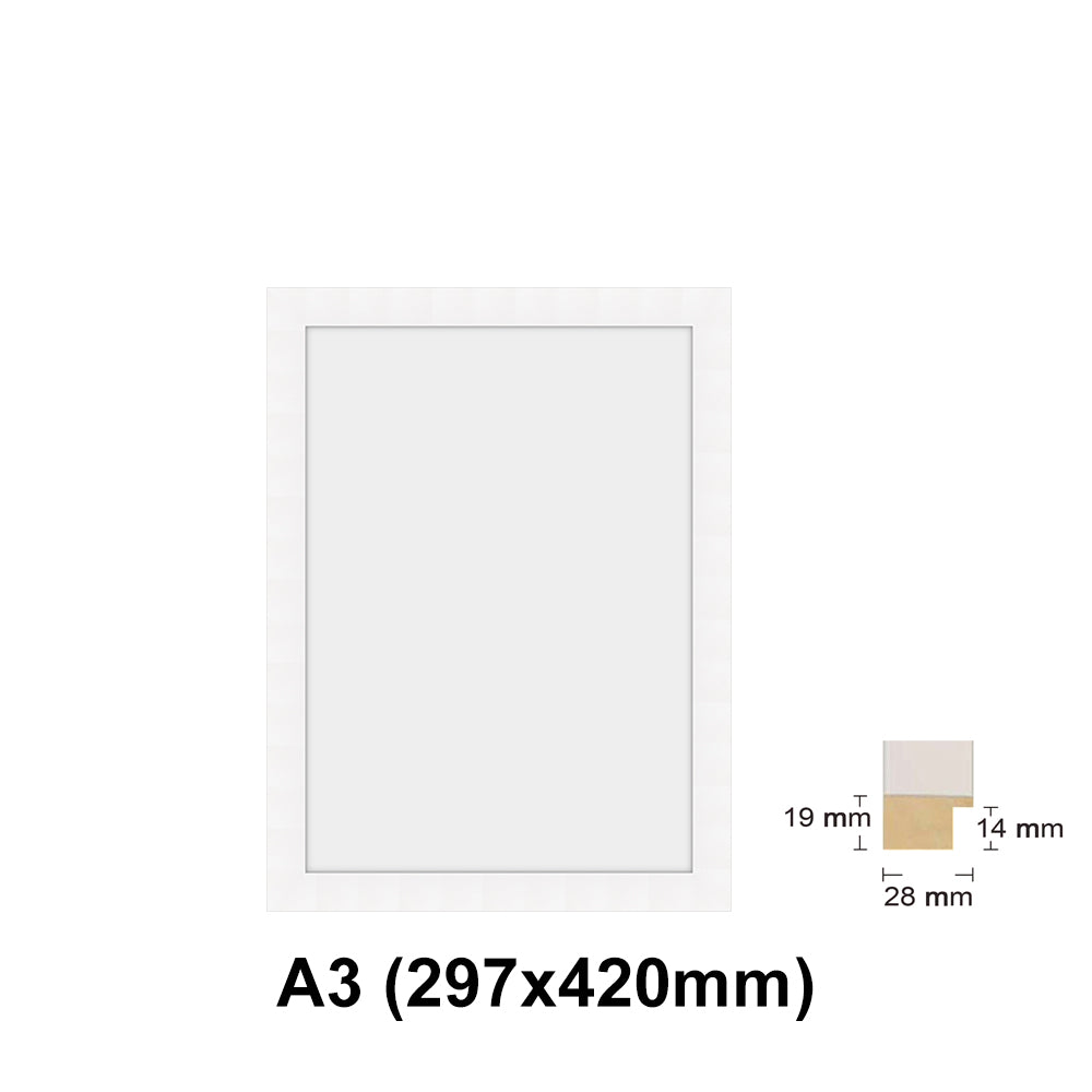 Wooden white Photo frame, White picture frame, AO, A1, A2, A3, A4 size, 4 styles