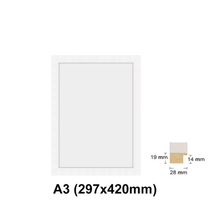 Wooden white Photo frame, White picture frame, AO, A1, A2, A3, A4 size, 4 styles