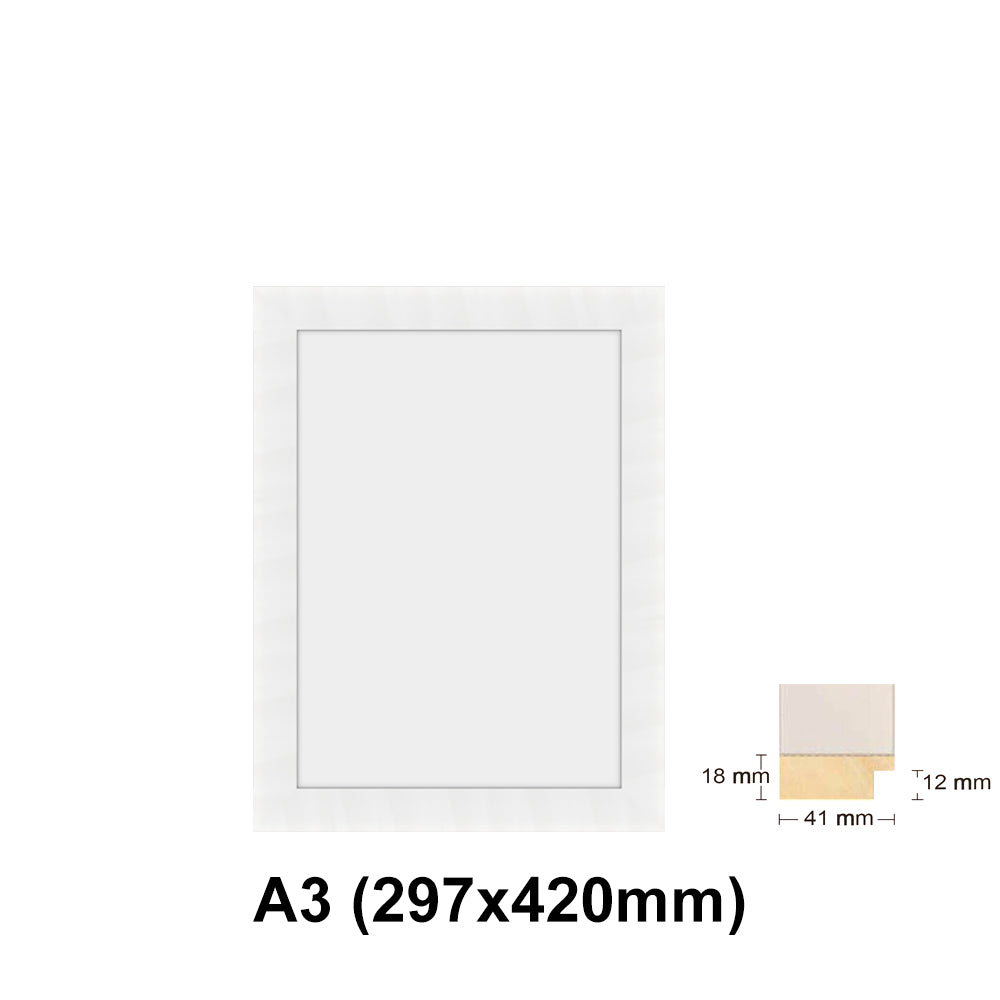 Wooden white Photo frame, White picture frame, AO, A1, A2, A3, A4 size, 4 styles
