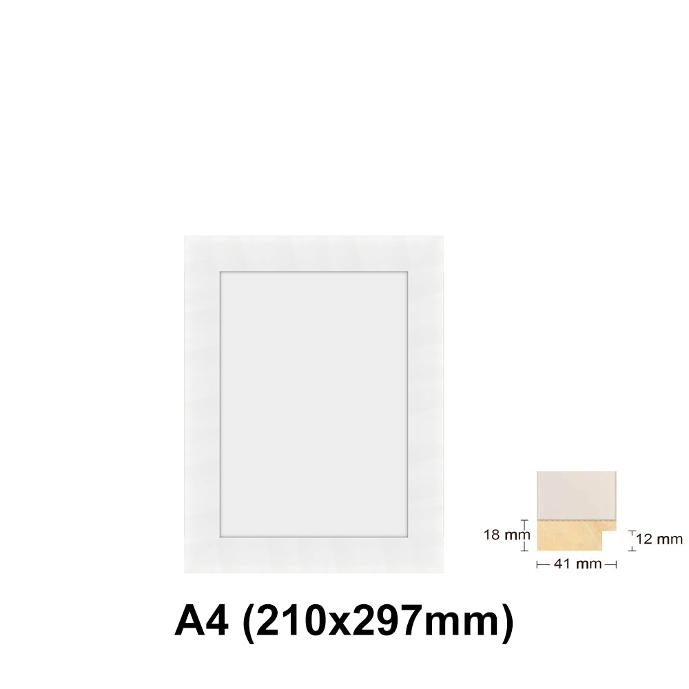 Wooden white Photo frame, White picture frame, AO, A1, A2, A3, A4 size, 4 styles