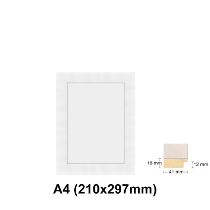 Wooden white Photo frame, White picture frame, AO, A1, A2, A3, A4 size, 4 styles