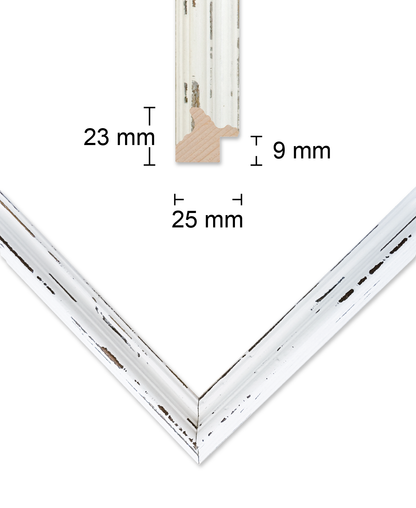 Extra Large Shabby White Washed Photo Frames A2, A1, A0, 18x18", 20x20", 24x24",