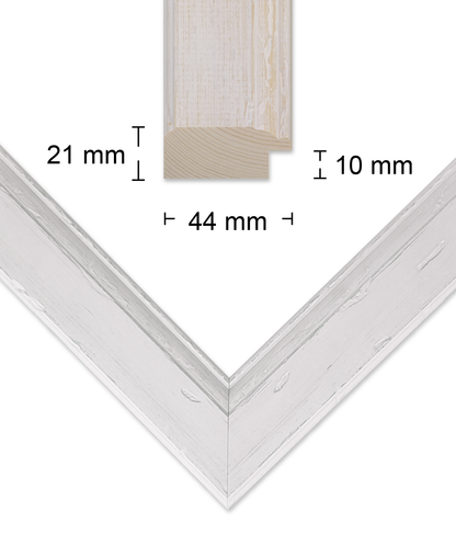 Extra Large Shabby White Washed Photo Frames A2, A1, A0, 18x18", 20x20", 24x24",