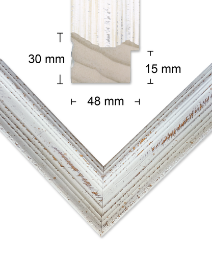 Extra Large Shabby White Washed Photo Frames A2, A1, A0, 18x18", 20x20", 24x24",