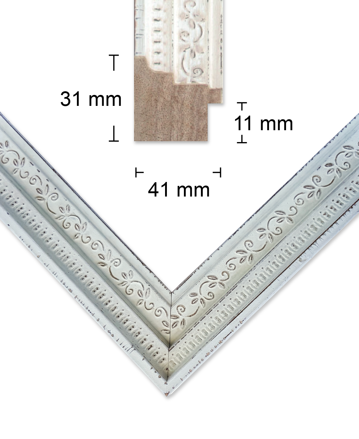 Extra Large Shabby White Washed Photo Frames A2, A1, A0, 18x18", 20x20", 24x24",