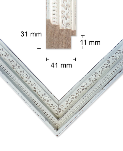 Extra Large Shabby White Washed Photo Frames A2, A1, A0, 18x18", 20x20", 24x24",